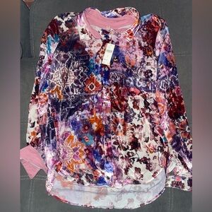 NWT Anthropologie THE HADLEY VELVET RELAXED BUTTONDOWN SHIRT BY PILCRO